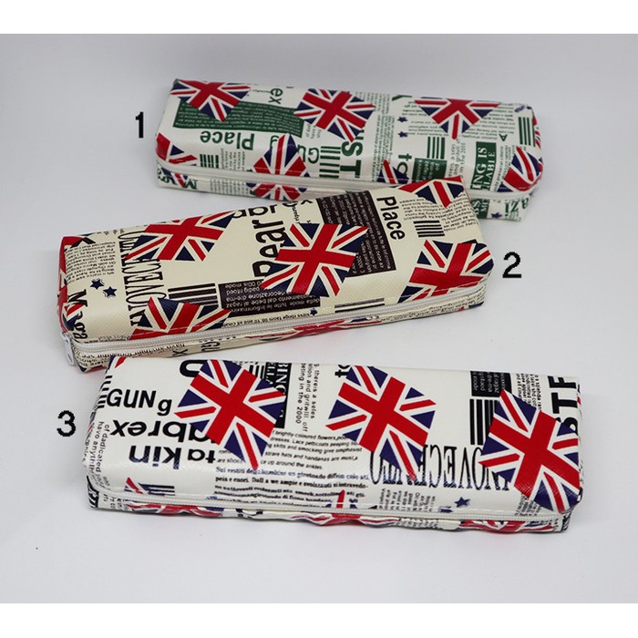 

Kotak Pensil Seleting Motif Bendera Inggris / Alat Tulis Inggris