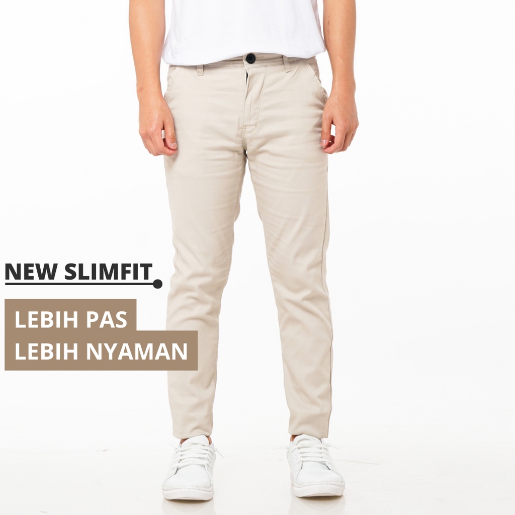 Celana Chinos Panjang Pria Chino Pants Slim fit Casual Celana Cinos Panjang Pria