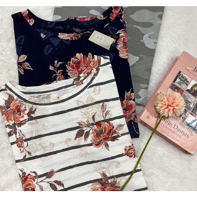 Mau** flora crew neck top