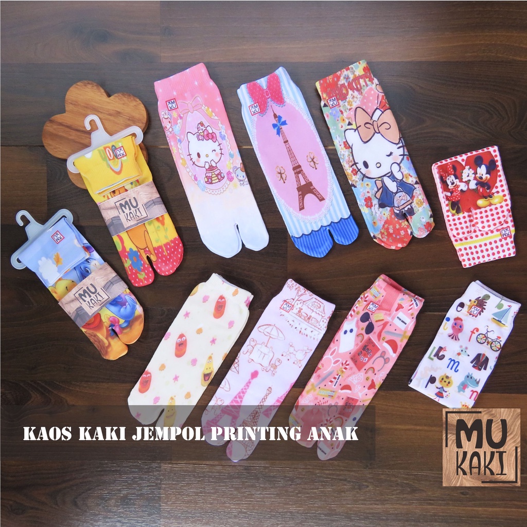 Kaos Kaki Jempol Anak Printing Karakter Murah Mukaki H