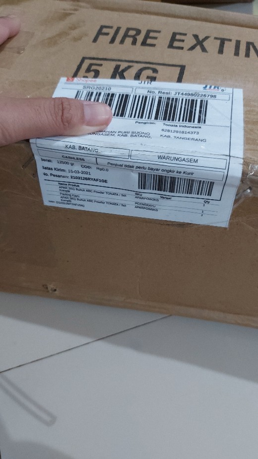 Apar 5kg Bubuk Abc Powder Tonata / Set Komplit