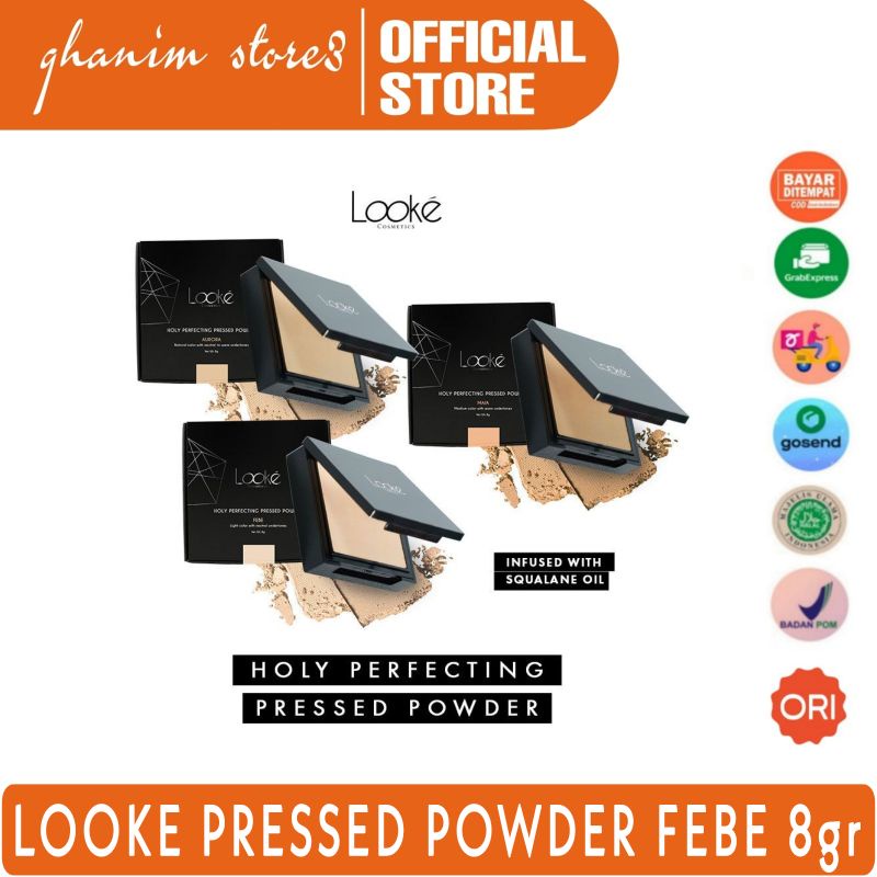 Looke Holy Perfecting Pressed Powder Febe 8gr Original / Bedak Padat Looke / Looke Bedak Padat Anti 