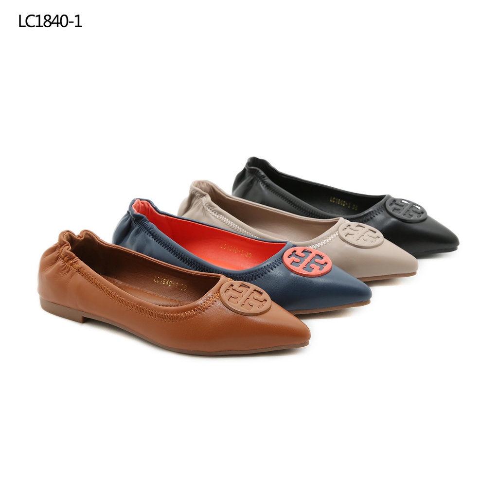 TB Leather  Cap-Toe Ballet Flats Shoes #LC1840-1