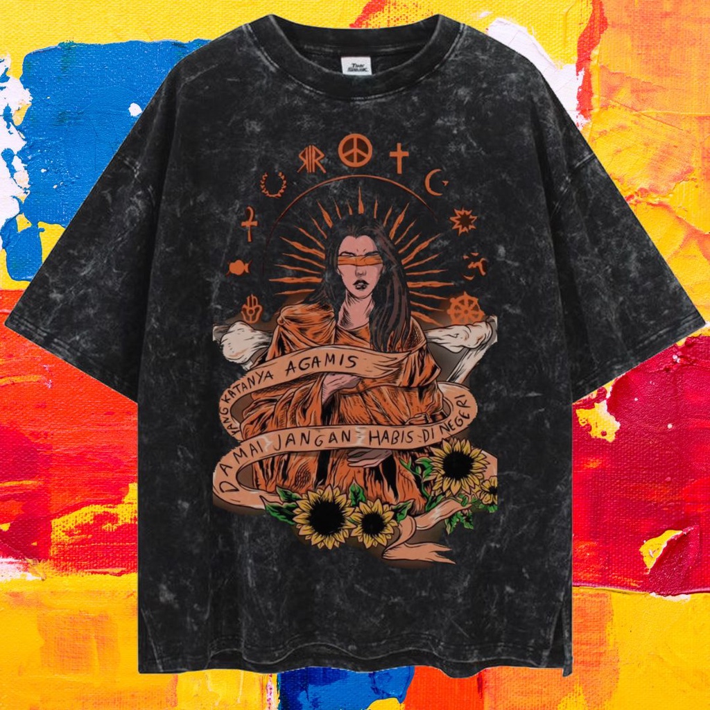 LASTHOPE 'PLURALISME' OVERSIZE WASHING TSHIRT / BAJU KAOS ATASAN TSHIRT TEE WASHING ACID WASHED STON