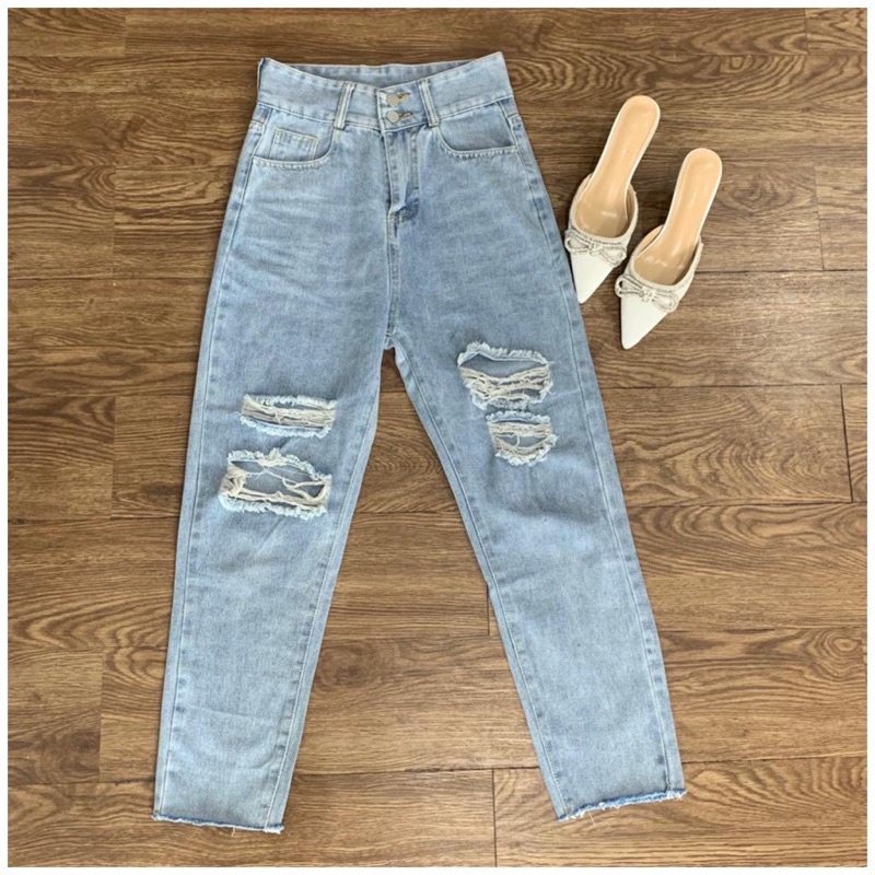 [LUXE.DLABE] - D69 Jeans | Celanja Panjang Highwaist wanita import High Waist Ripped jeans Baggy Jeans Boyfriend Wideleg Kulot Jeans Import