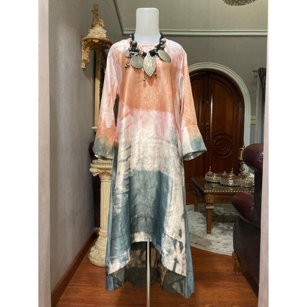 Zaja - Tunik Tie Dye Terbaru Cantik &amp; Elegant Atasan Muslim Perempuan Dewasa Baju Tunik Mewah Cewek Kekinian Fashion Muslimah 2022