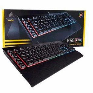 Corsair K55 Ch9206015na Wired Rgb Backlit Gaming Keyboard For Sale Online Ebay