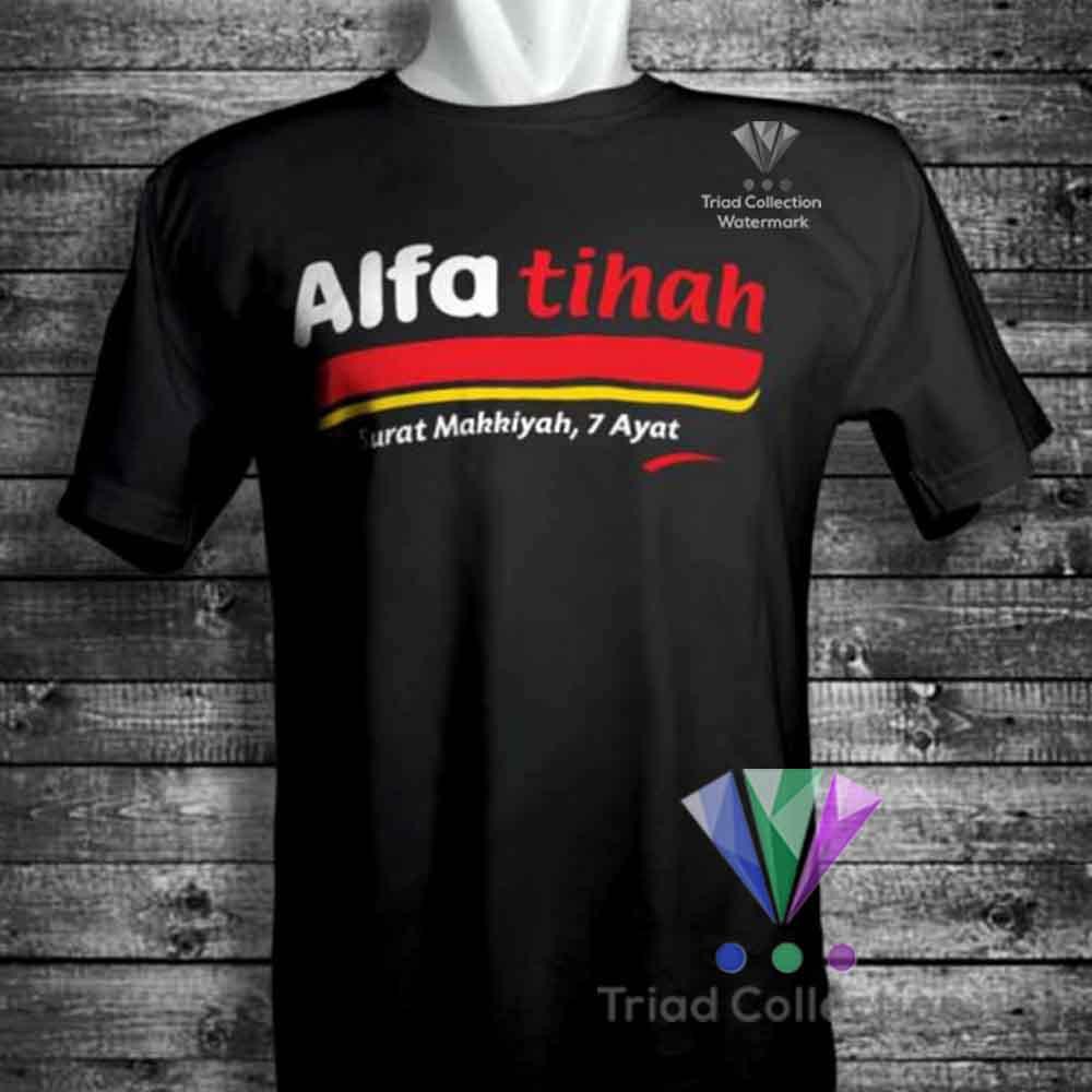 T-SHIRT BAJU KAOS DISTRO ALFATIHAH LOGO COMBED 30S MURAH