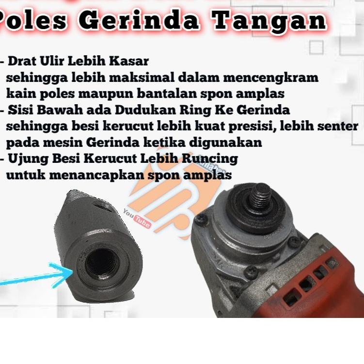 Kerucut Gerinda Tangan As Poles Kerucut Gerinda Tangan sambungan kerucut gerinda