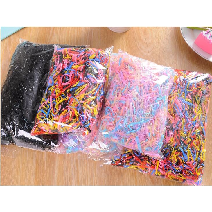 500pcs/bag Kid hairbands Baby Child Elastic Rope