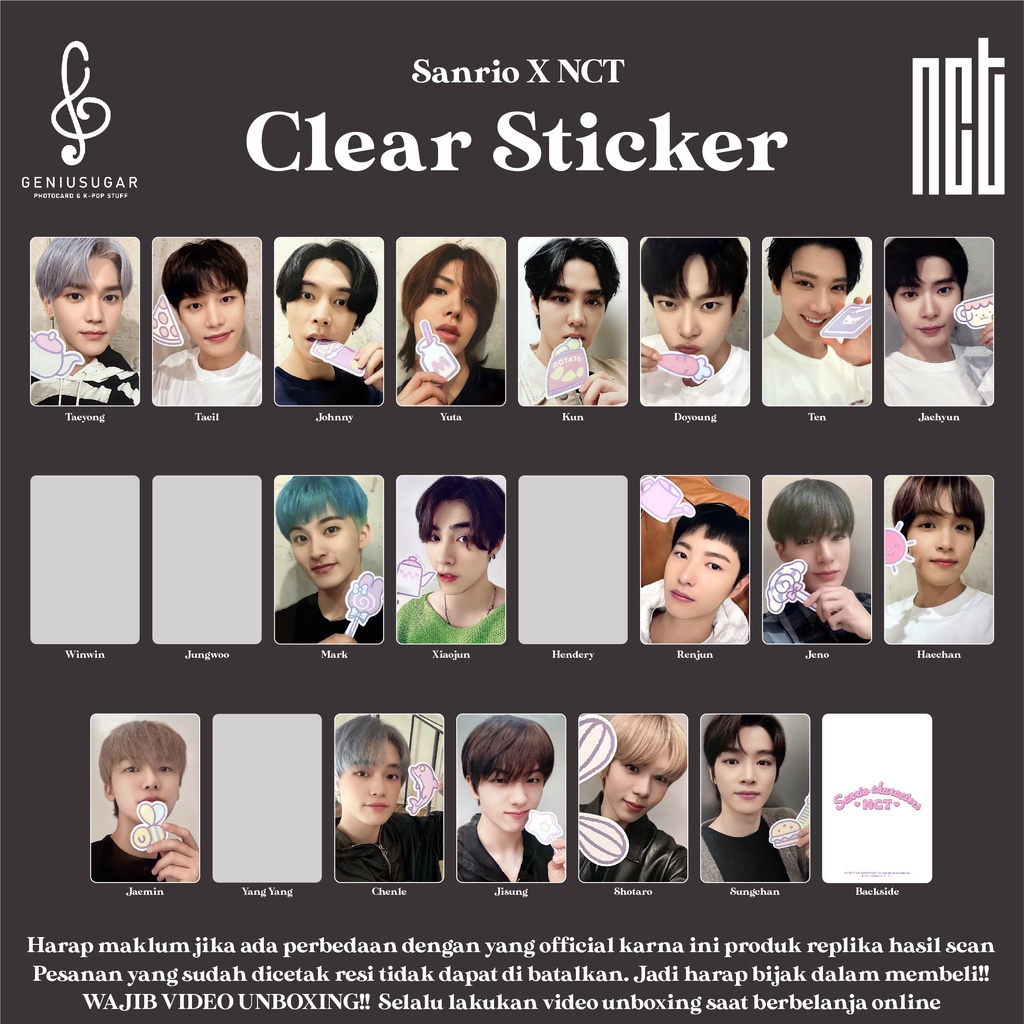 [REPLIKA NCT] PHOTOCARD SANRIO UNOFFICIAL