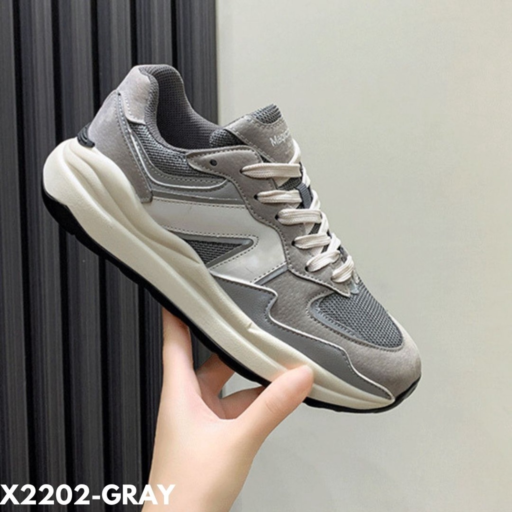 SEPATU SNEAKERS WANITA KEKINIAN TERBARU PADUAN WARNA VIRAL CAKEP BAHAN PU IMPORT 2202