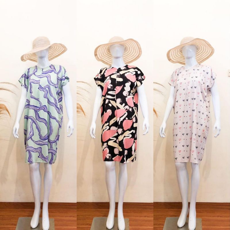 Daster pendek Daster Busui Selutut Daster Rayon Daster Pendek