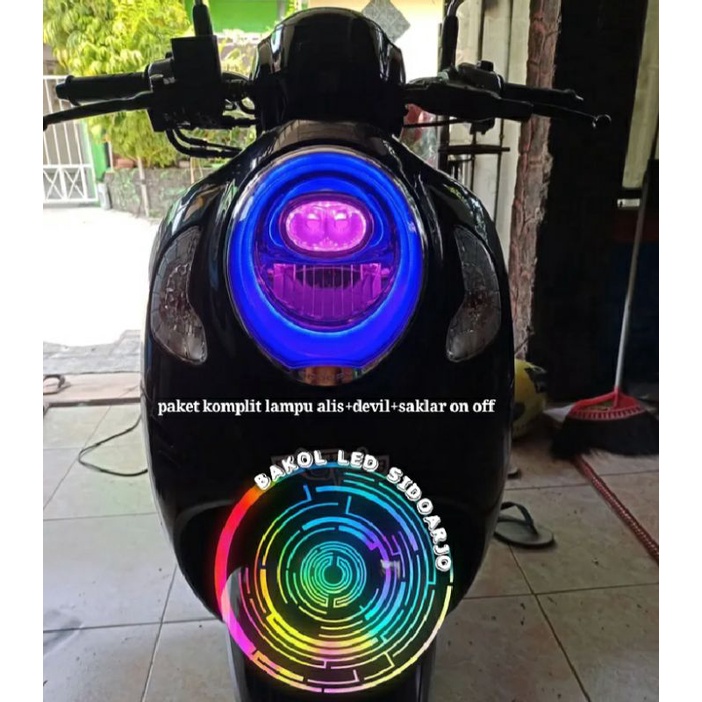 Lampu Alis + Devil/demon eyes SCOOPY paket komplit I Lampu LED Alis SCOOPY I lampu alis murah