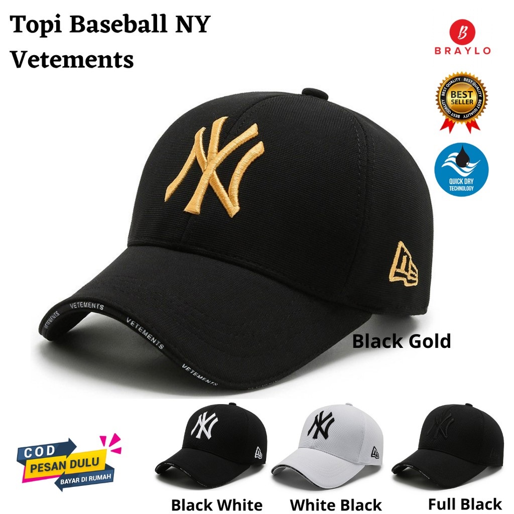 Topi Baseball NY VETEMENTS Pria Wanita Fashion Snapback Import