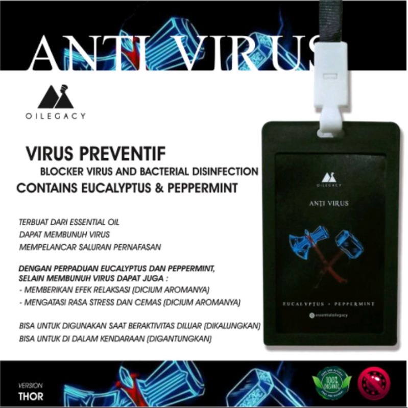 KALUNG ANTI VIRUS | DIFFUSER | AROMATHERAPY | EUCALYPTUS PEPPERMINT | SESAK NAFAS | ASMA SINUS | ESS