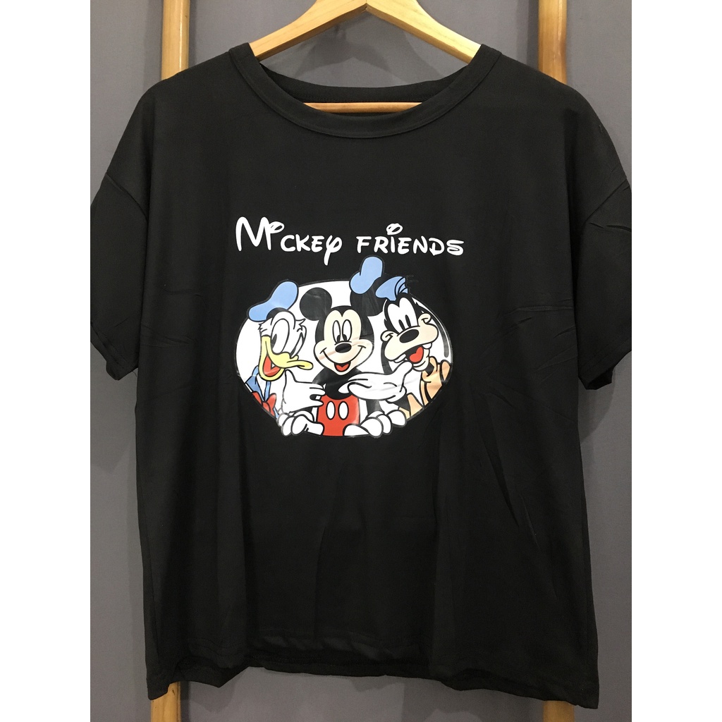 Setelan Piyama Hotpants Pendek Micky Hitam