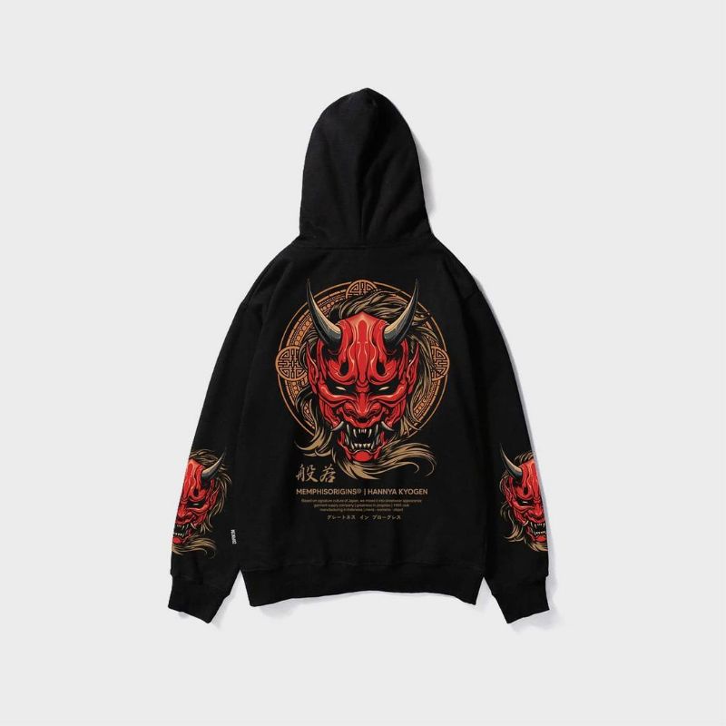 HOODIE MEMPHISORIGINS // HANNYA KYOGEN V2 // BLACK