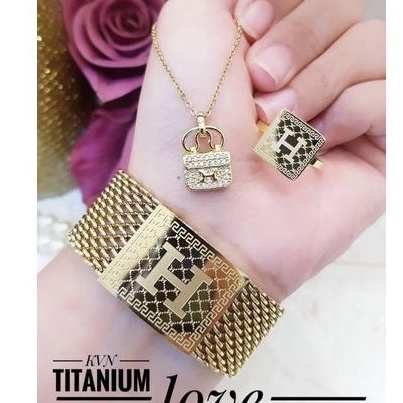 TiTanium set perhiasan wanita p638