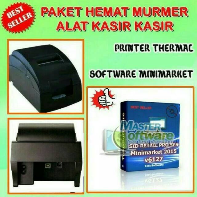 Paket Printer kasir thermal dan software