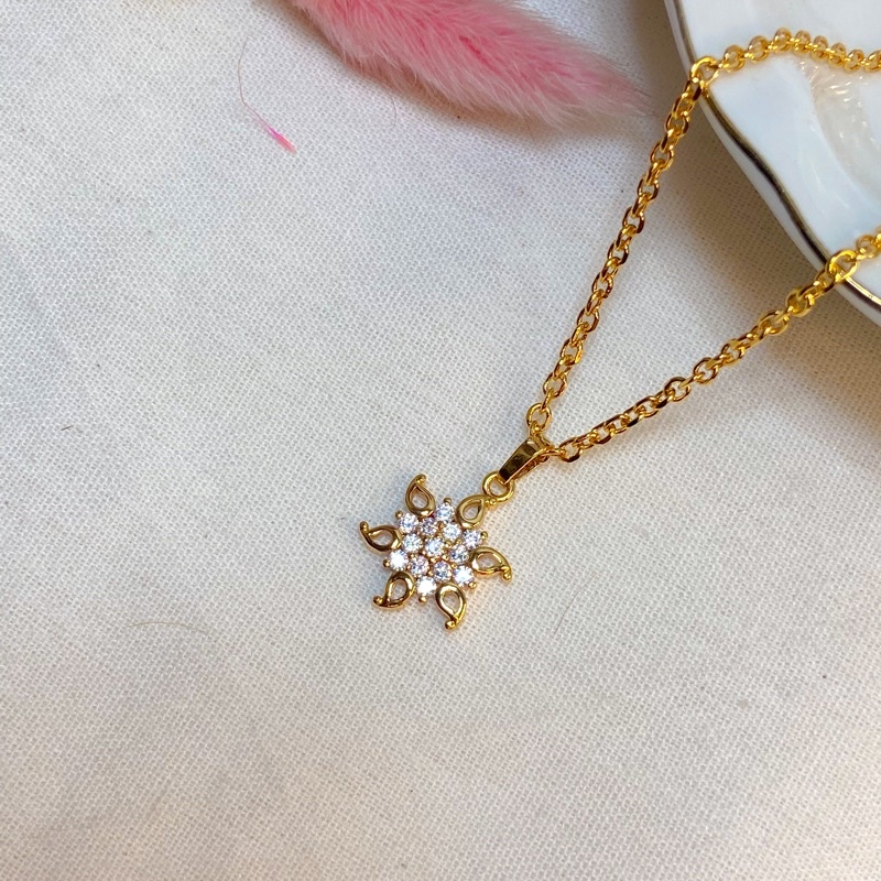 Liontin + Kalung Xuping Mewah Kombi Permata 24K