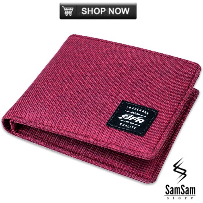 Dompet Remaja Pria Anak Laki Laki Kain Keren Dompet Lipat Pria GP10 - Merah