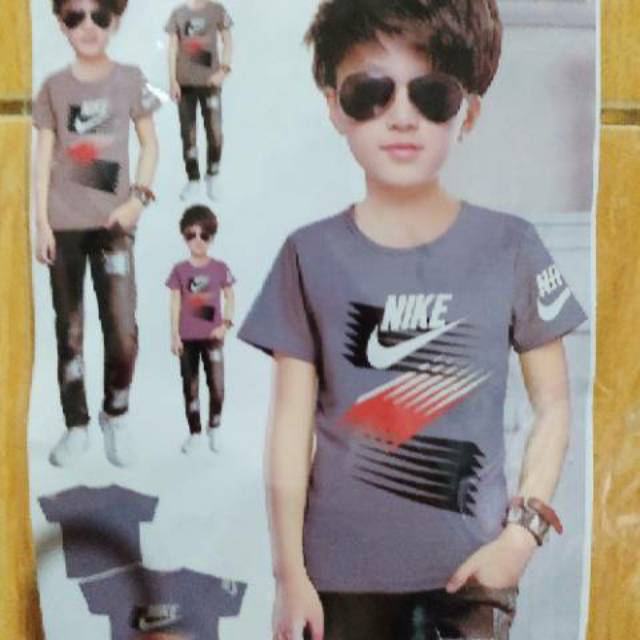 Kaos Oblong Anak Spandek Impor 4 - 7 tahun