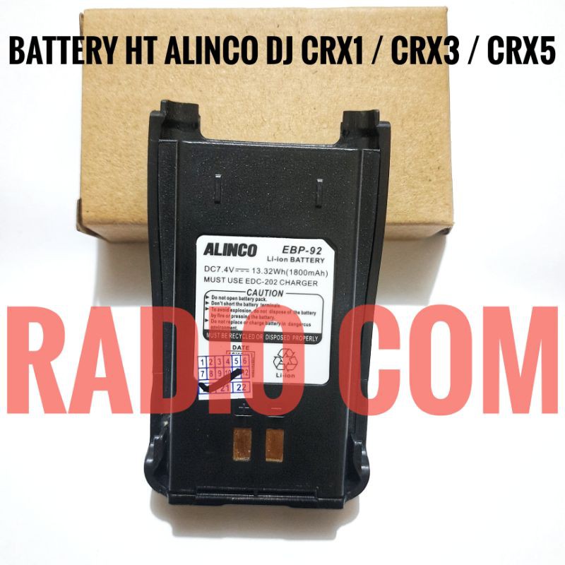 BATRE HT ALINCO CRX5 DJ CRX1 CRX3 CRX4 ORIGINAL EBP 92 BATERAI ALINCO CRX5 CRX1 EBP-92 LITHIUM