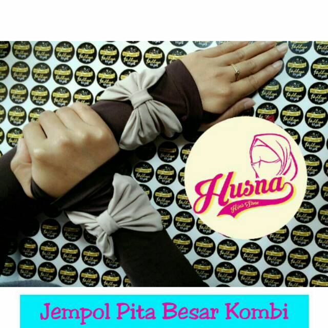 [HUSNA HIJAB] Handsock Jempol Tali Pita Besar / Hensok Pita