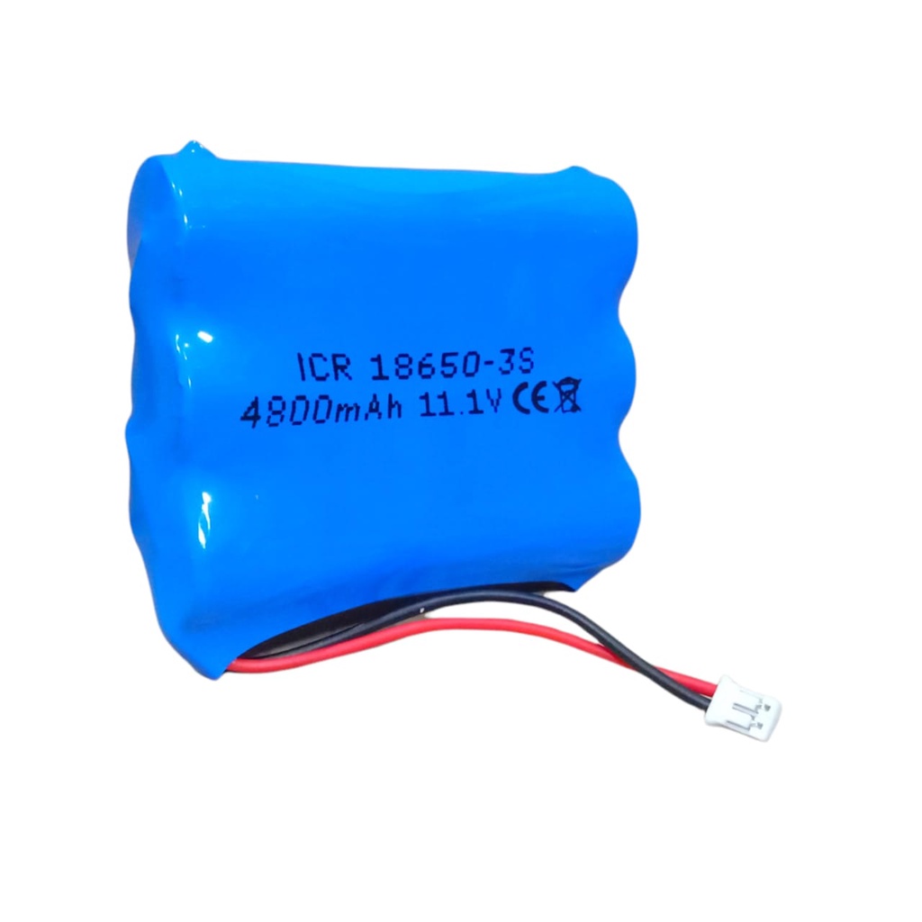 3X Baterai Li-ion 18650-3S 4800mAh 11,1V Baterai Speaker Bluethooth / Baterai RC Konektor JST PH2.0 2 pin