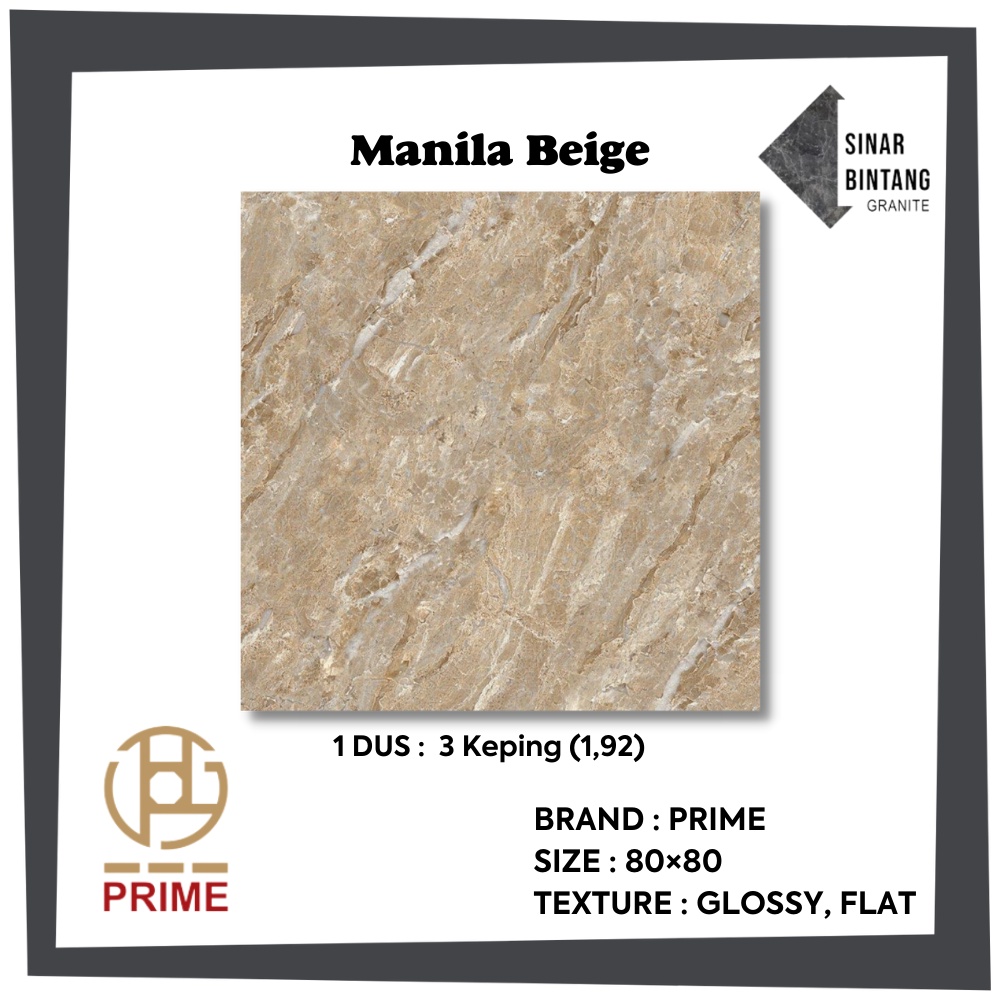 Granit 80X80 | Granit Lantai Manila Beige PRIME