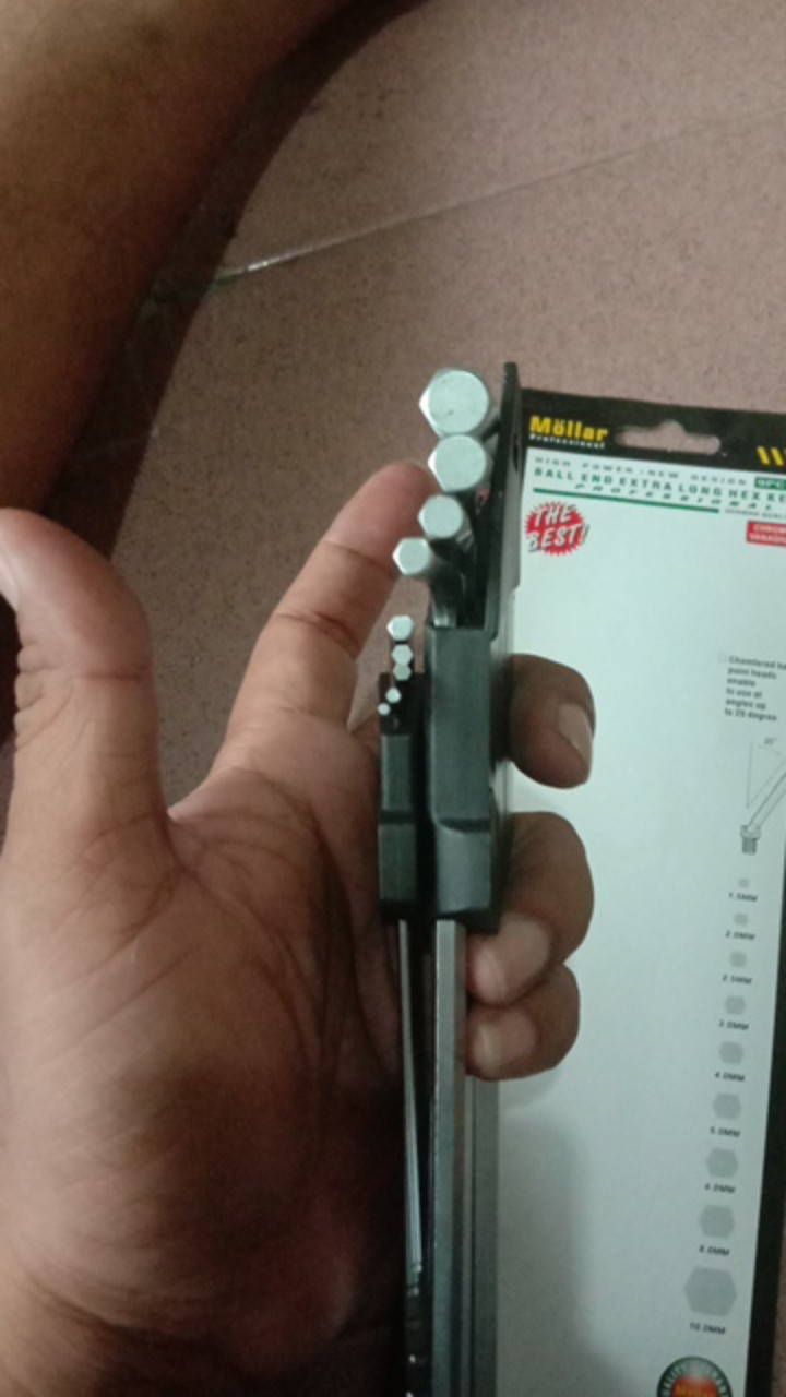 Kunci L Set Panjang 9 Pcs Mollar - Ball End Extra Long Hex Key