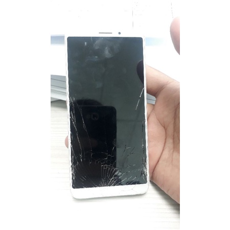 jual lcd n tulangan ori copotan oppo a83 minus tc retak sentuhan aman