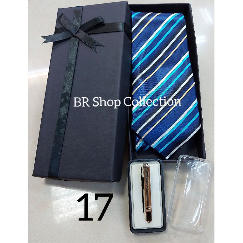 Paket Dasi Jepit Dasi Box Hadiah Lengkap - Paket Hadiah - Souvenir - Hadiah Dosen - Kado Guru - Gift