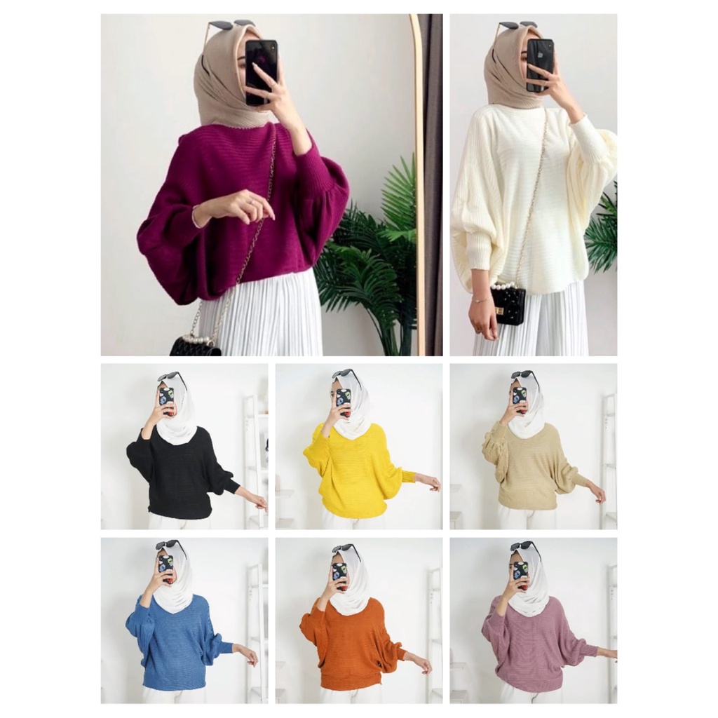 GTW - ZFS OOTD Wanita Blouse IYANA / RJT BARLY OVERSIZE BATWING / Blouse Oversize Batwing / Atasan W