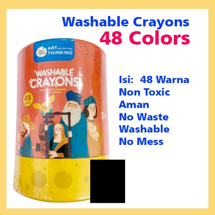 Washable Crayon Non Toxic Crayons - 48 Warna