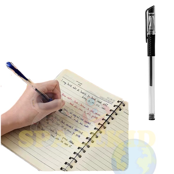 

[1KG 216PCS] Spacekid Pulpen Gel Ink 0.5Mm Alat Tulis Kantor Sekolah Pena Pen Tinta Cair Standart Warna Merah Hitam Biru