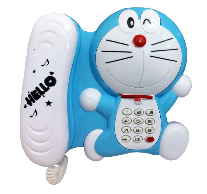 mainan edukasi anak bayi telpon doraemon bunyi musik hp