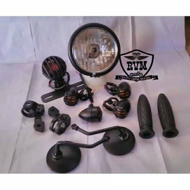 Paket lampu custom japstyle sein grill spion retro