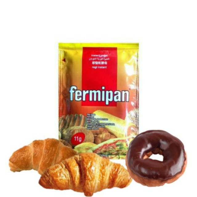 

fermipan 11 gram ( pengembang kue ragi instant roti donat ) murah