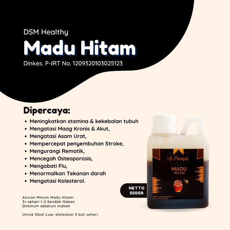 

DSM Healthy Madu hitam Al-fawayid 500 gr