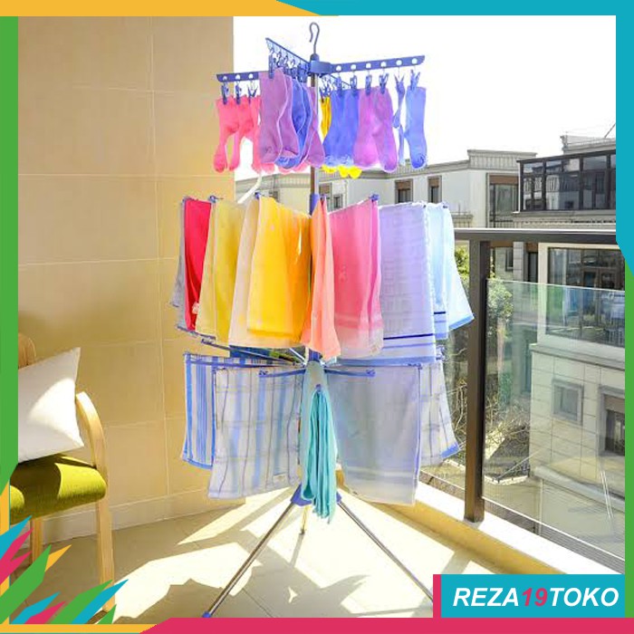 RAK JEMURAN BAJU  / RAK JEMURAN LIPAT  / RAK BAJU GANTUNG  / RAK BAJU PORTABLE RAK GANTUNG RG032