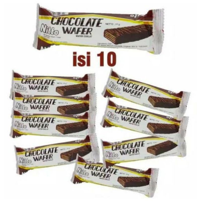 

Nissin Nitto Chocolate / Wafer Coklat Isi 10 Pcs