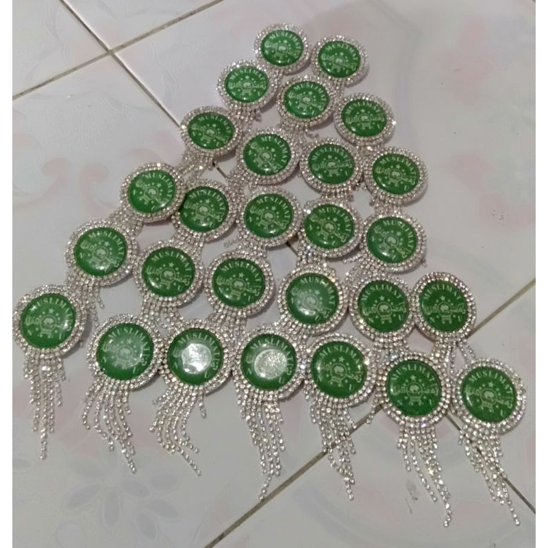 Bros pin muslimat 5cm nu / qiroati / fatayat / bros pin logo