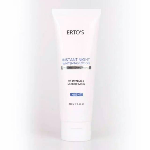 ERTOS INSTANT NIGHT WHITENING BODY LOTION MALAM PEMUTIH KULIT BADAN ORIGINAL