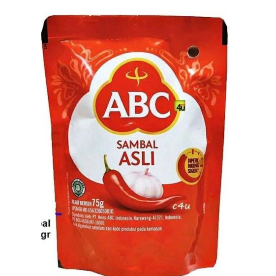 

Abc Saos Sambal Asli 75gr