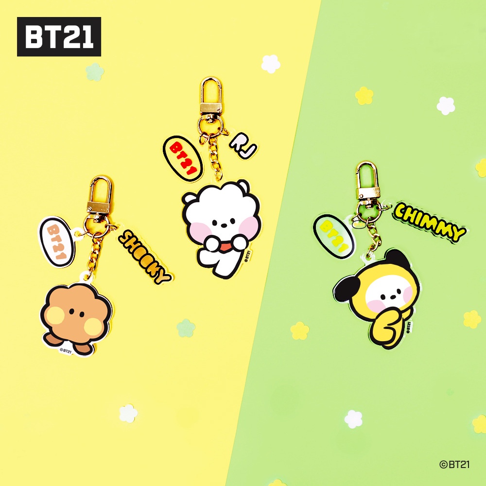 Gantungan Kunci Akrilik KPOP Minini TATA COOKY CHIMMY KOAY SHOOKY MANG RJ Cute Keyring In Stock New Arrival