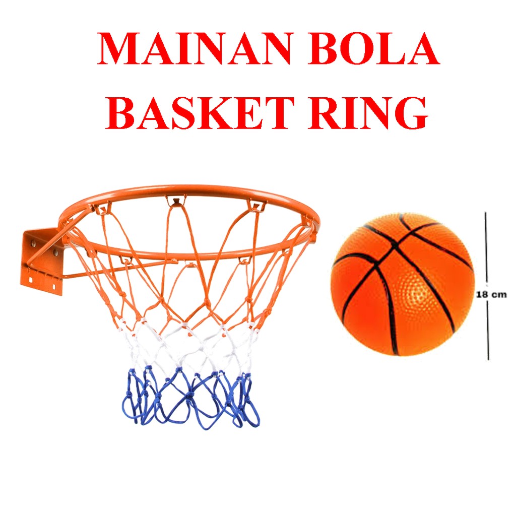 MAINAN BOLA BASKET DAN RING MAINAN ANAK