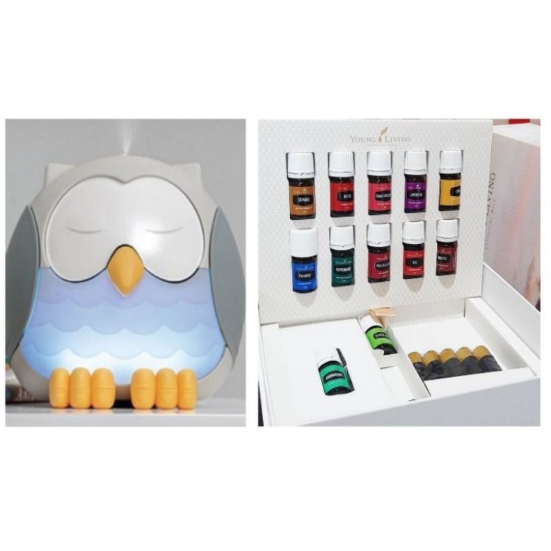 Ready stock Paket young living Owl diffuser 12 oil Yleo Yl