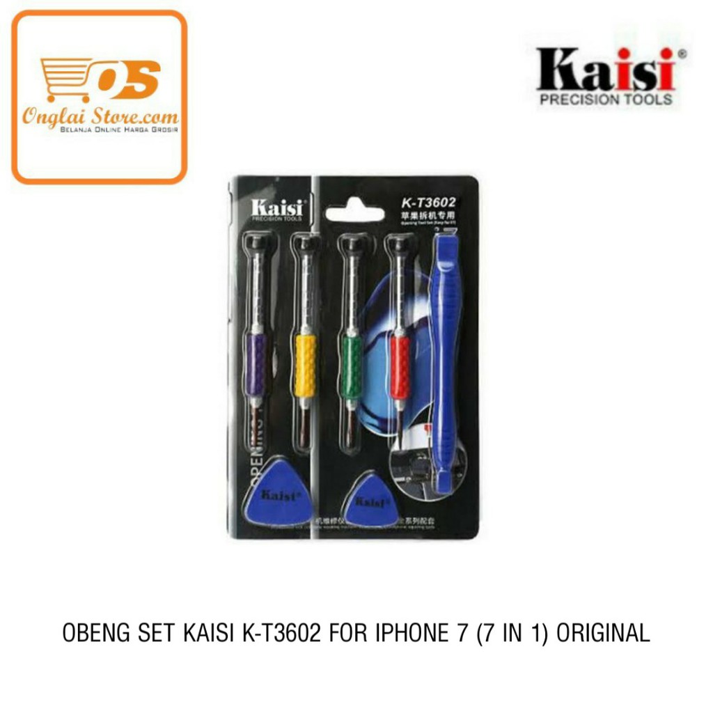 OBENG SET KAISI K-T3602 FOR IPHONE 7  (7 IN1 ) ORIGINAL